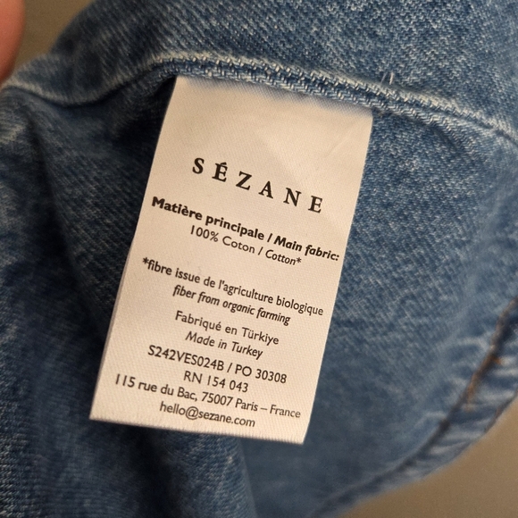 Sezane Abby Vest in Light Blue size 42 NWT - Picture 9 of 10